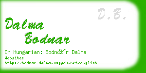 dalma bodnar business card